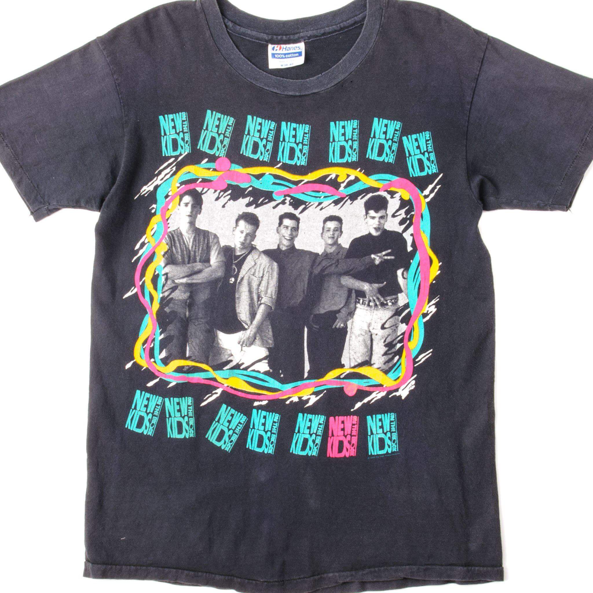 VINTAGE NEW KIDS ON THE BLOCK TOUR TEE SHIRT 1989 SIZE SMALL MADE IN USA