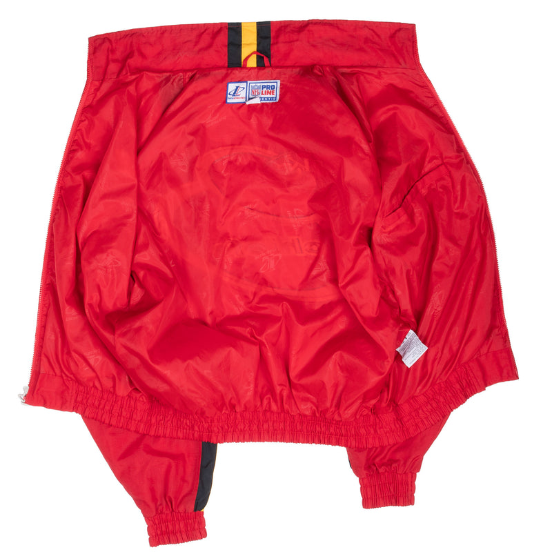 Vintage Nfl Kansas City Chiefs Logo Athletic Windbreaker Jacket 1990S Size Large