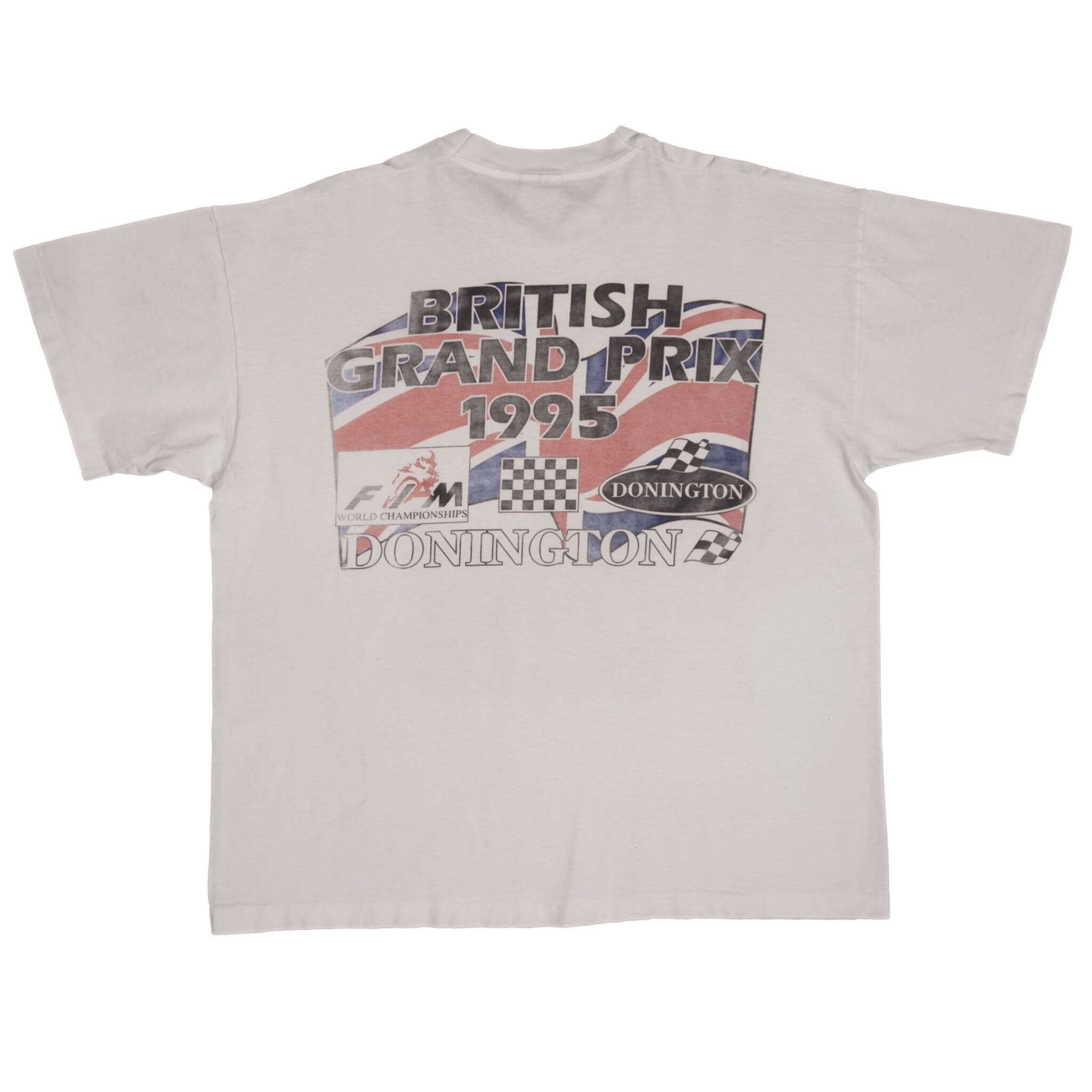 Vintage Moto GP British Grand Prix 1995 Donington Tee Shirt 1995 Size XL 
