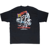Vintage Stuntmania 1 World Record Challenge 1996 Tee Shirt Size 2XL Made In Usa With Single Stitch Sleeves