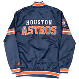 Vintage Mlb Houston Astros Starter Satin Bomber Jacket 1990S Size Large
