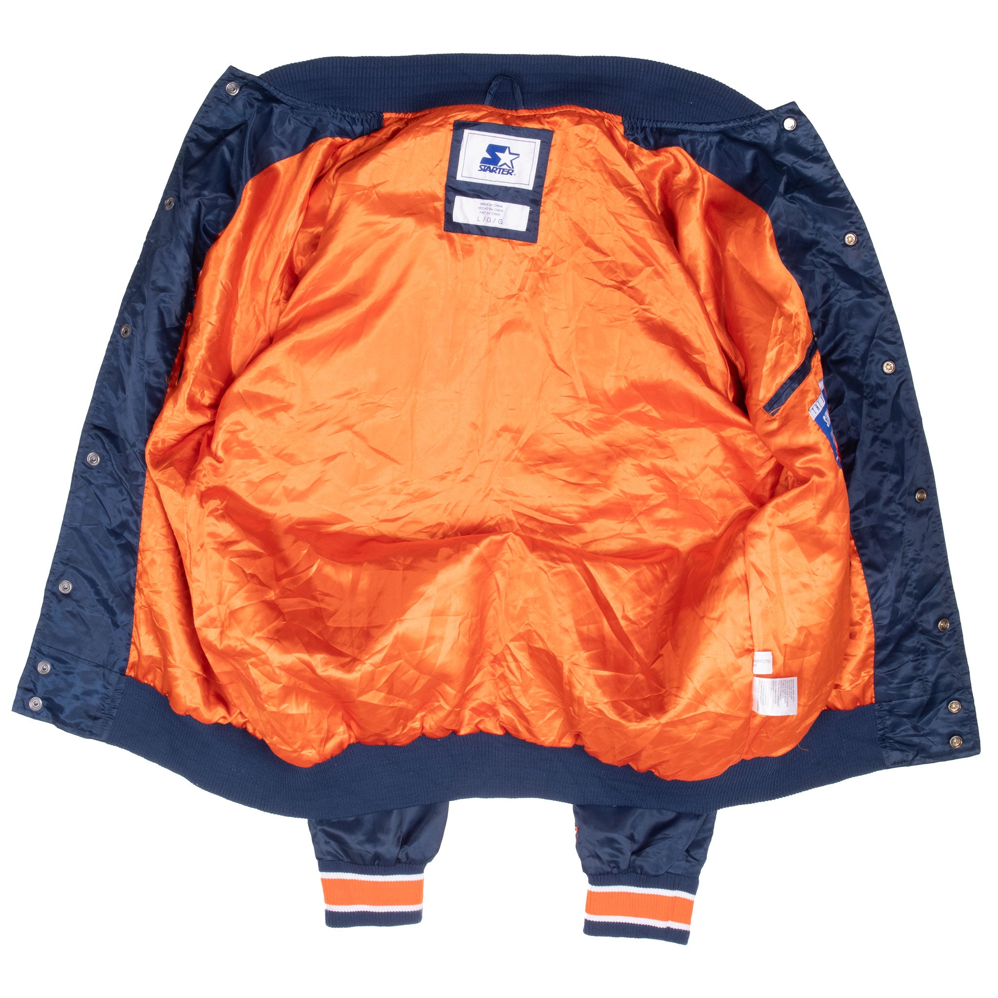 Vintage Mlb Houston Astros Starter Satin Bomber Jacket 1990S Size Large