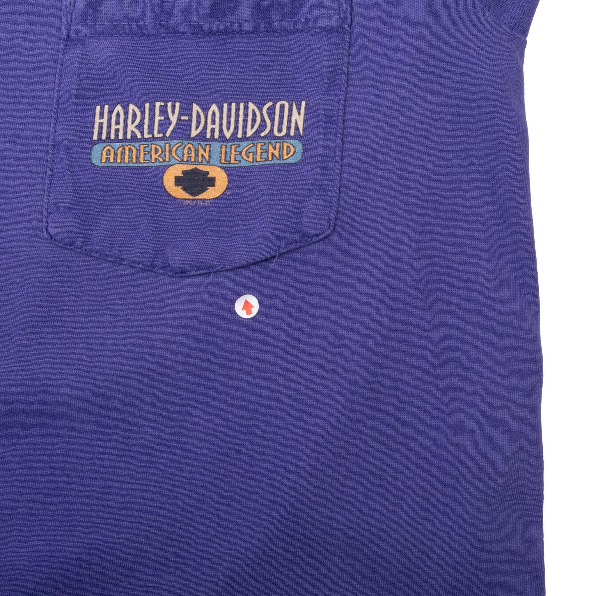 VINTAGE HARLEY DAVIDSON FLORIDA POCKET TEE SHIRT 1997 MEDIUM MADE IN USA