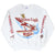 White Winston Eagle racing sweatshirt front with red boat graphic and printed sleeves