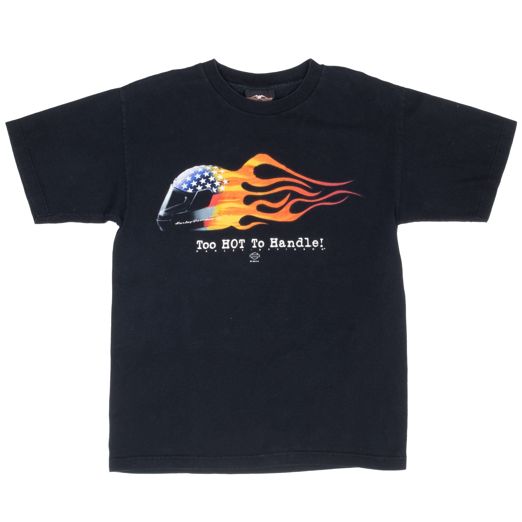 Vintage Harley Davidson Too Hot To Handle 1999 Tee Shirt Size Medium Made In Usa