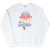 White Epcot Center crewneck sweatshirt front with multicolor Spaceship Earth and Mickey Mouse print