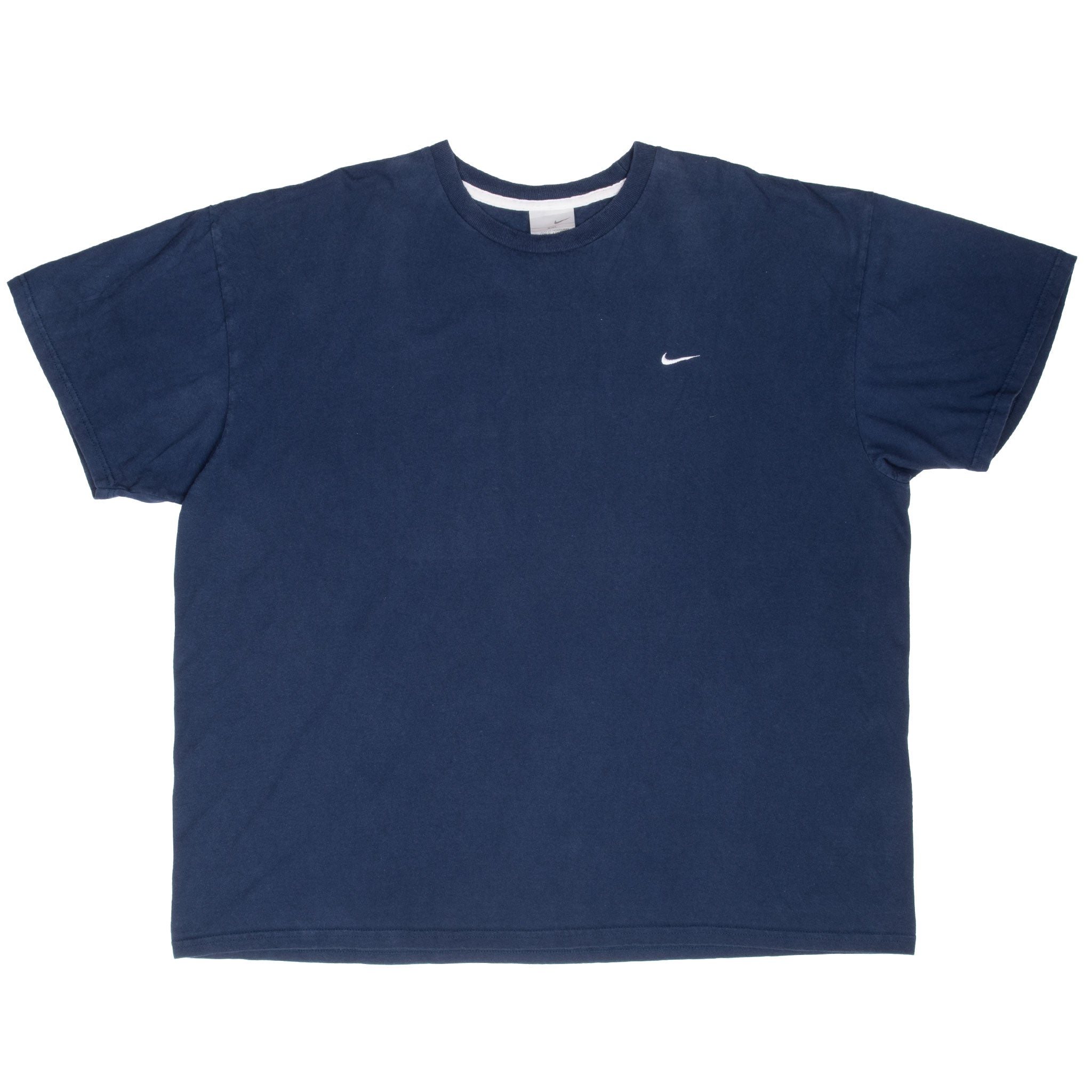 Vintage Nike Classic Swoosh Navy Blue Tee Shirt 2000S Size 2XL