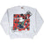 Full front view of grey Disney crewneck sweatshirt with Mickey Mouse graphic