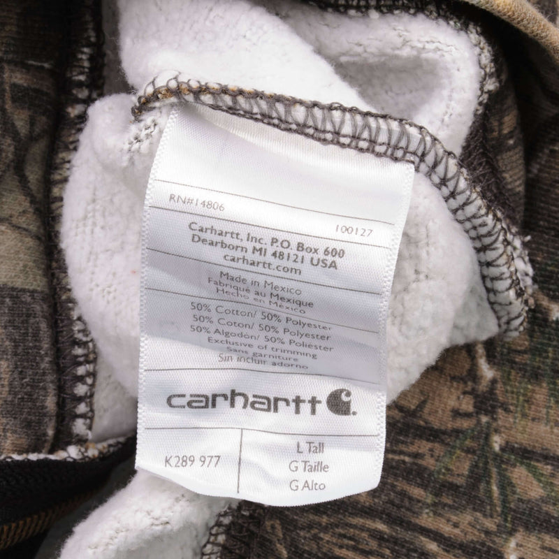 Vintage Carhartt Realtree Camo Zip Hoodie Sweatshirt Size Large