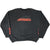 Full front view of black Harley-Davidson crewneck sweatshirt with flame logo and sleeve prints