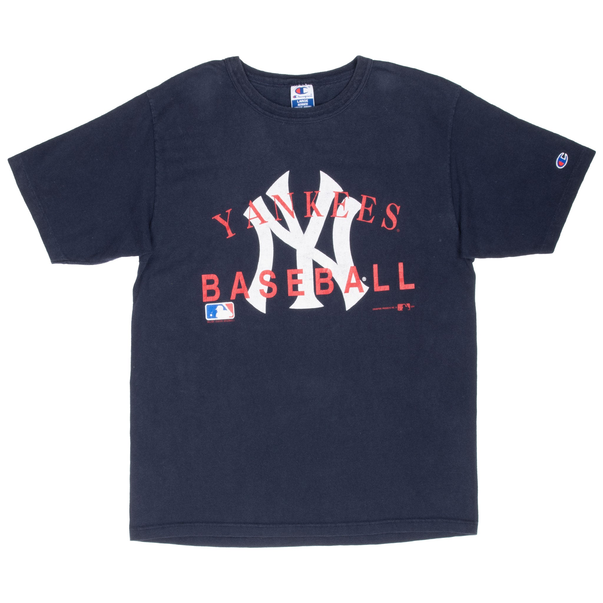 Vintage Mlb New York Yankees Champion Tee Shirt 1994 Size Large Made In Usa