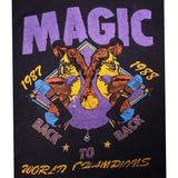 VINTAGE NBA Magic Johnson LOS ANGELES LAKERS WORLD CHAMPIONS TEE SHIRT 1988 SIZE MEDIUM MADE IN USA