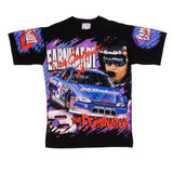 Vintage All Over Print Nascar Dale Earnhardt Jr Tee Shirt late 1990s Size M Made In USA