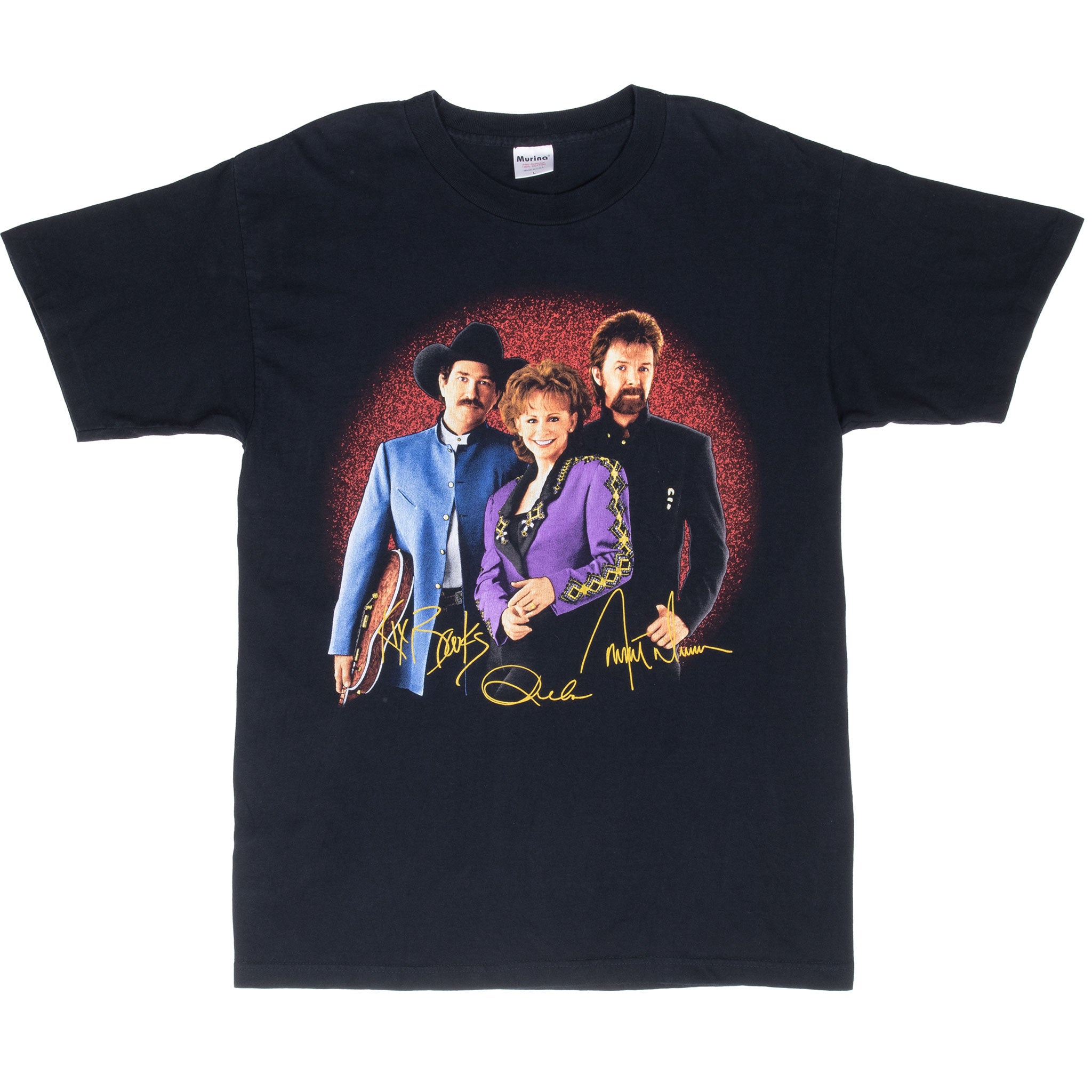 Vintage Brooks & Dunn Reba McEntire Tee Shirt 1997 Large Made In Usa With Single Stitch Sleeves