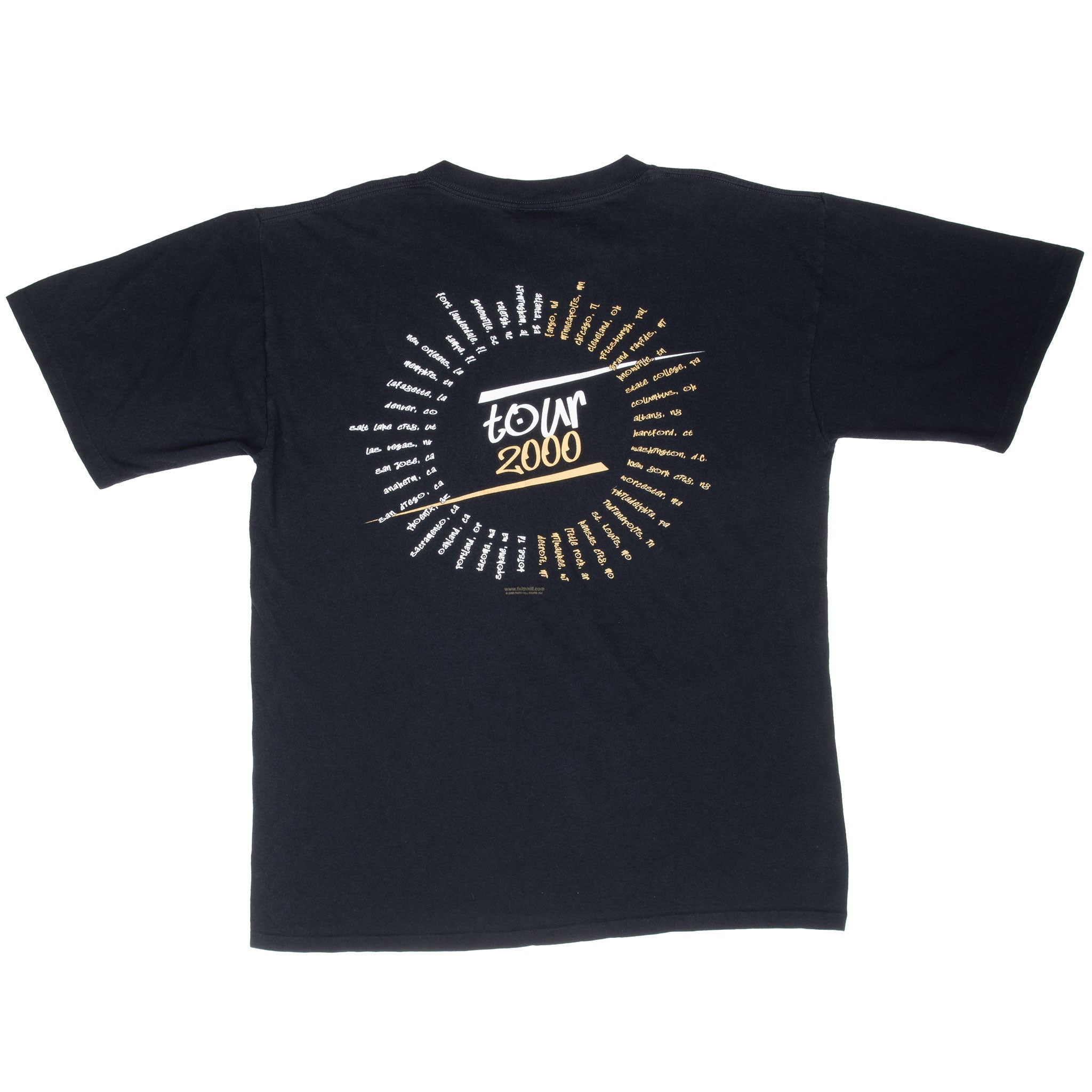 Vintage Faith Hill Tour Tee Shirt 2000 Size Large With Single Stitch Sleeves