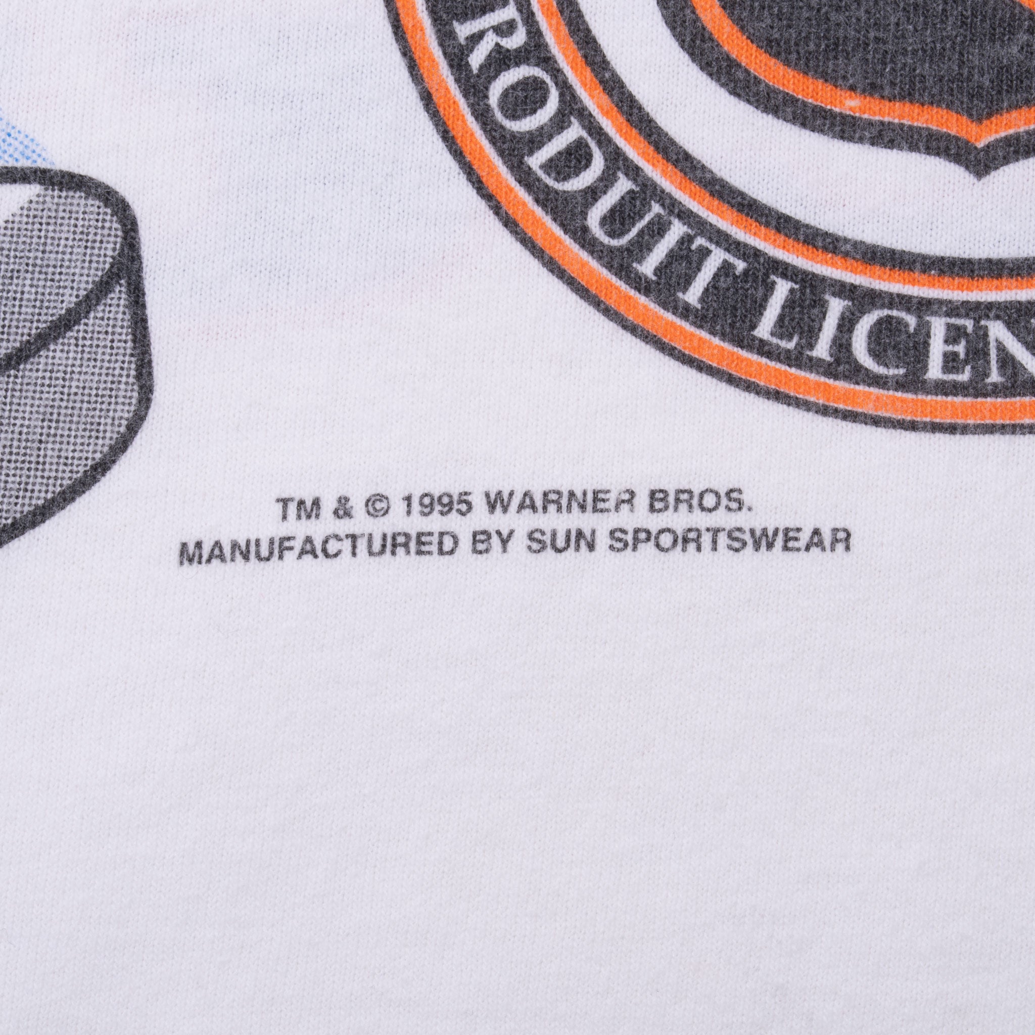 Vintage Nhl St Louis Blues Taz Looney Tunes Tee Shirt 1995 Size Large Made In Usa With Single Stitch Sleeves