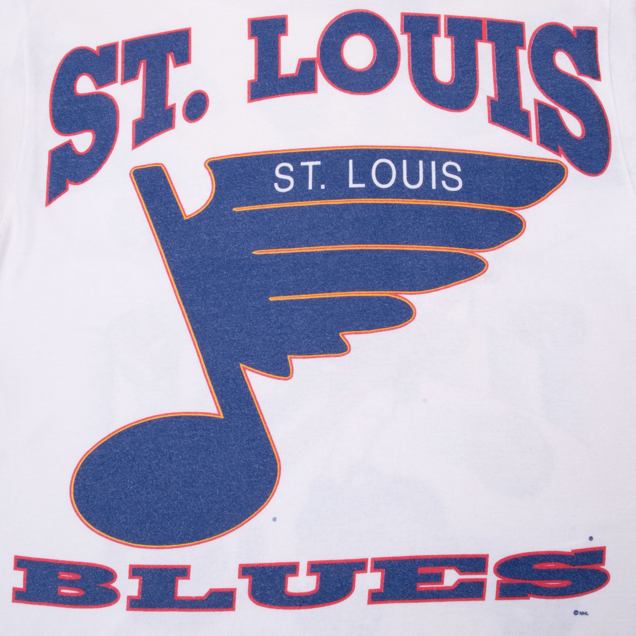 Vintage Nhl St Louis Blues Taz Looney Tunes Tee Shirt 1995 Size Large Made In Usa With Single Stitch Sleeves