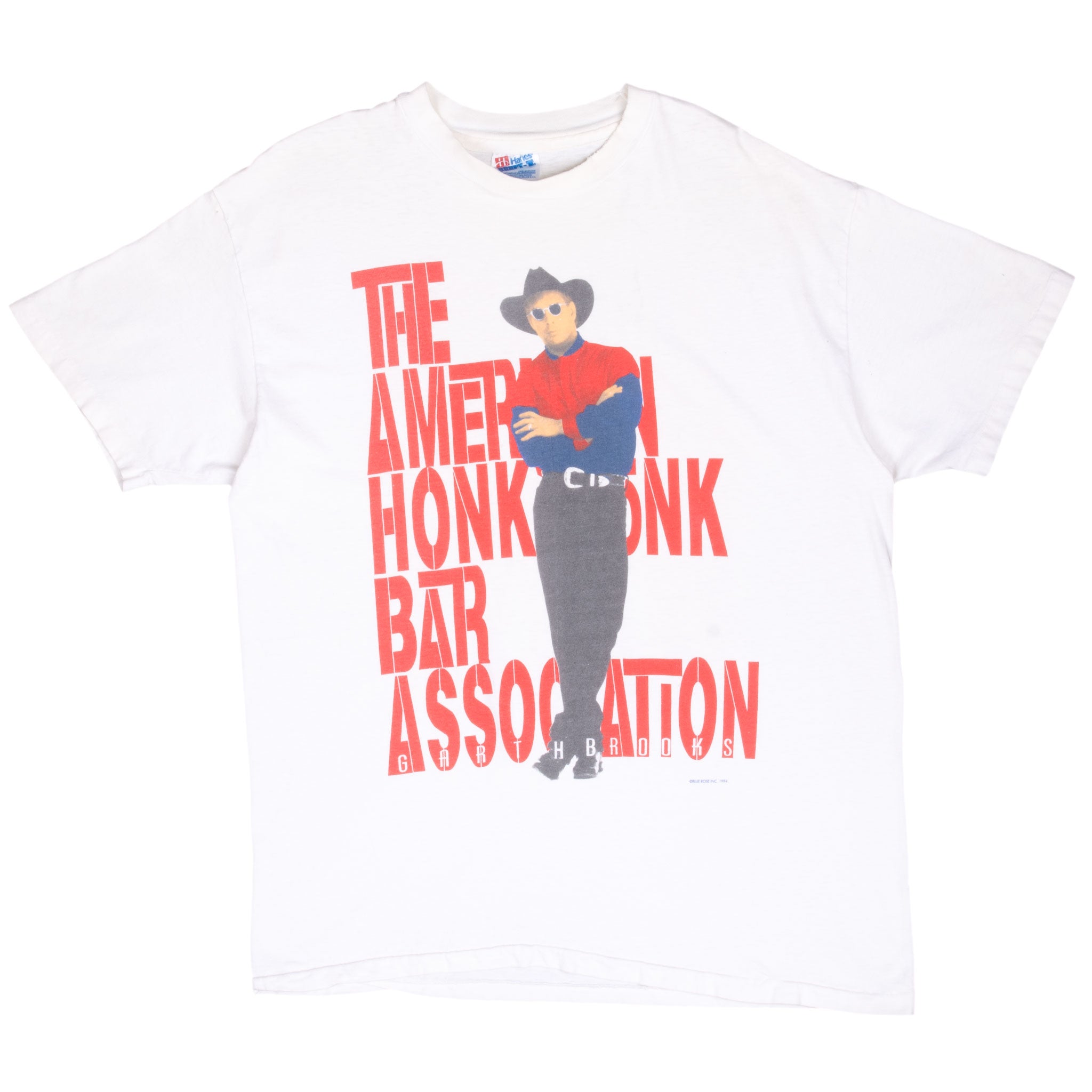 Vintage Garth Brooks American Honk Tonk Bar Association 1994 Tee Shirt Size Large Made in Usa With Single Stitch Sleeves