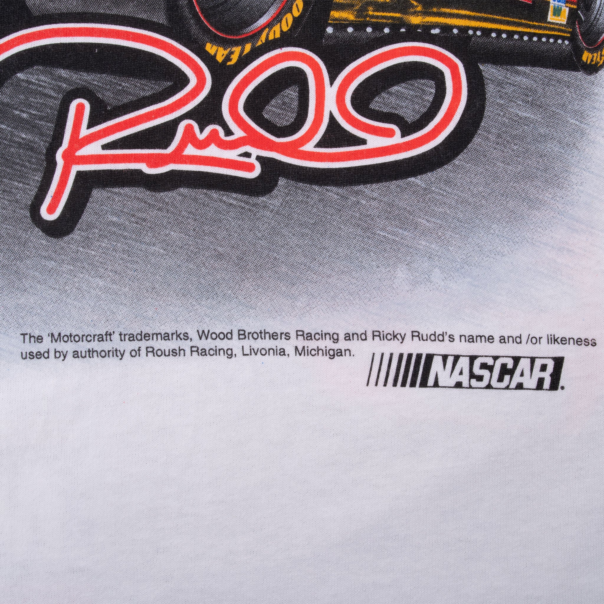 Vintage Nascar Ricky Rudd All American Man 2000s white Tee Shirt Size XL