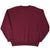 Back view of plain burgundy Russell Athletic crewneck sweatshirt with ribbed cuffs and waistband