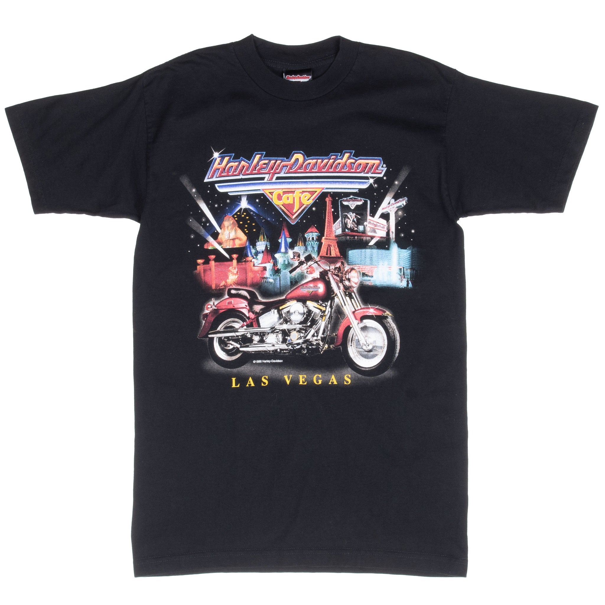 Vintage Harley Davidson Cafe Las Vegas Tee Shirt 1999 Size Medium Made Usa