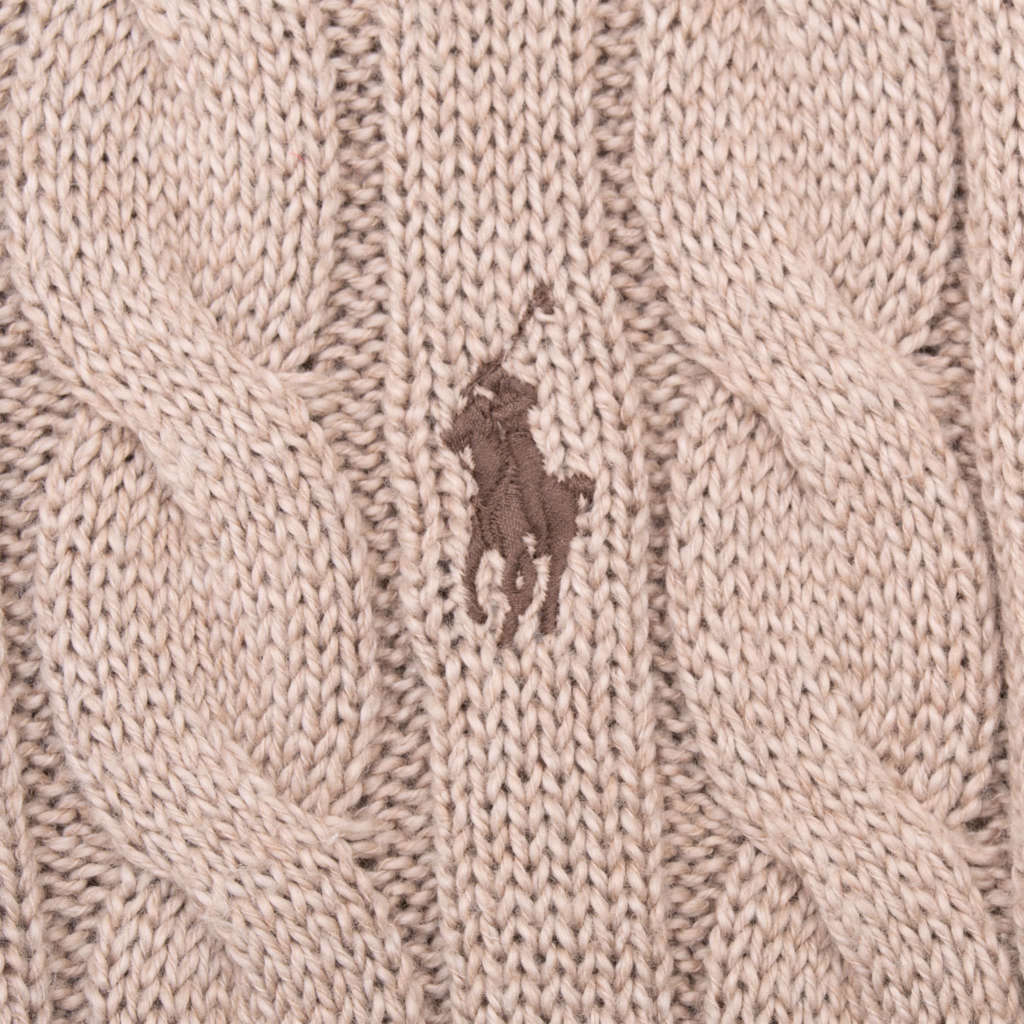 Vintage Polo Ralph Lauren Beige Knit Sweater Size Medium