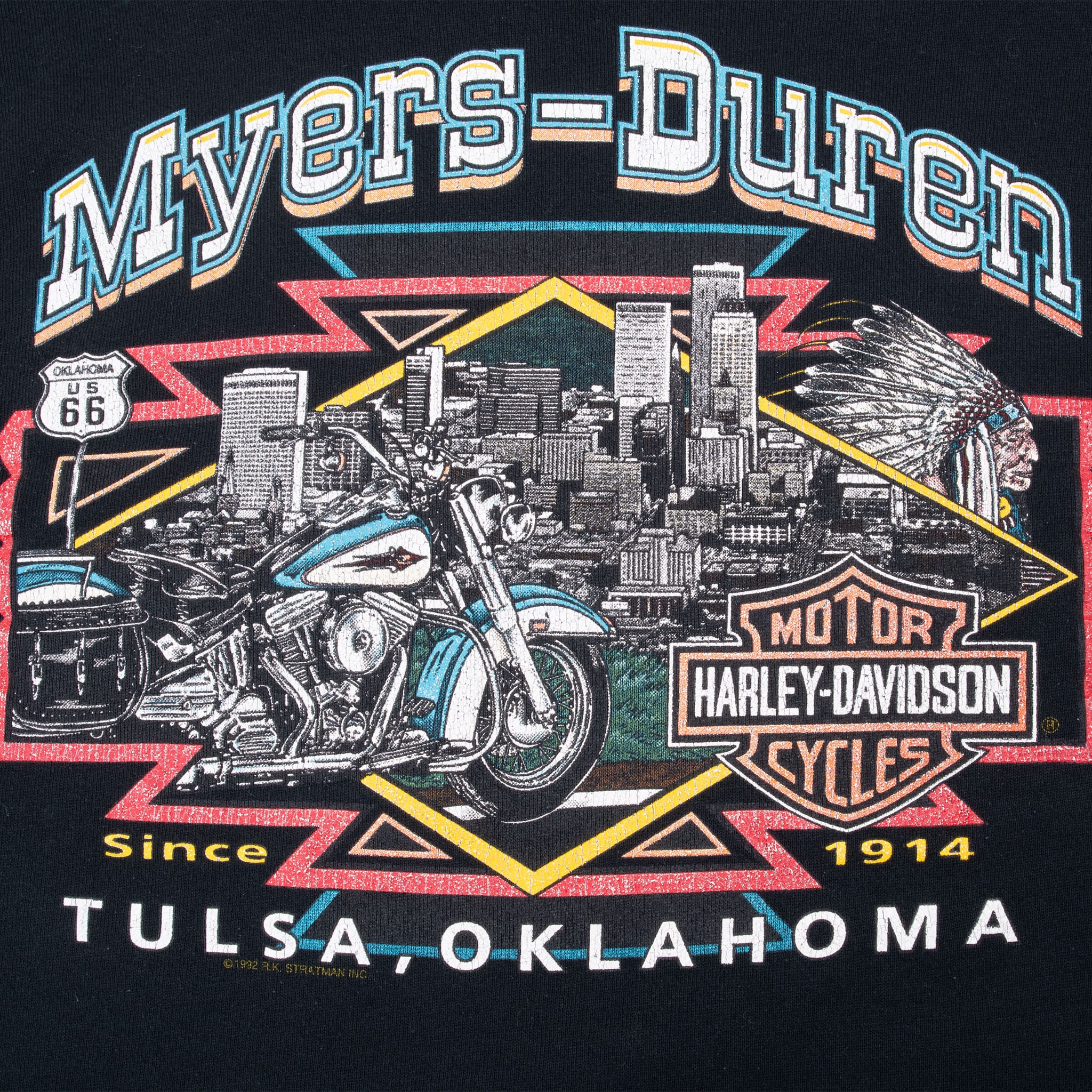 Vintage Harley Davidson Tulsa Oklahoma Sweatshirt 1995 Size 3Xl Made In Usa