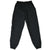 Back of black Nike track pants with elastic waistband and cuffs
