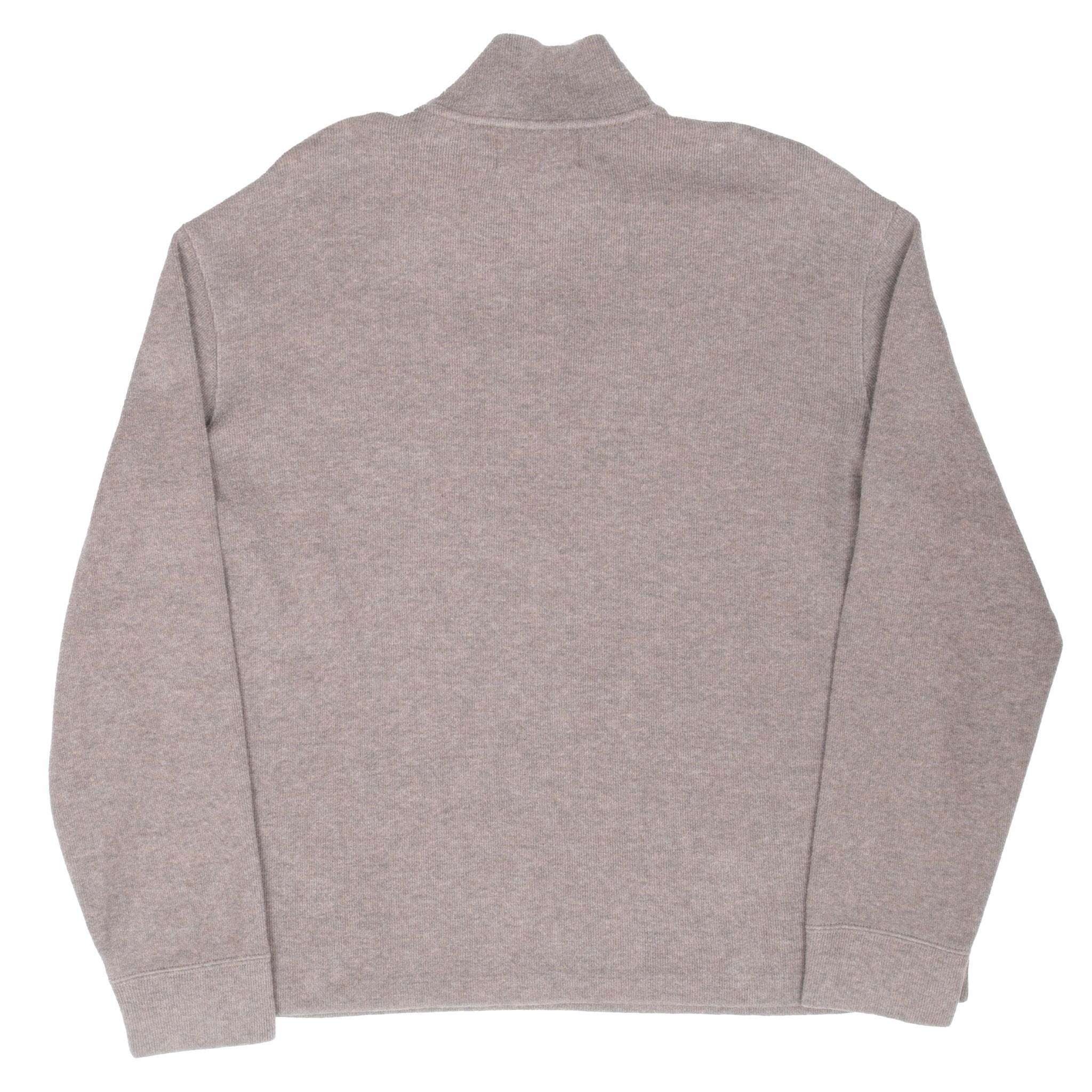 Vintage Polo Ralph Lauren Khaki Green Quarter 1/4 Zip Sweater 1990S Size Large