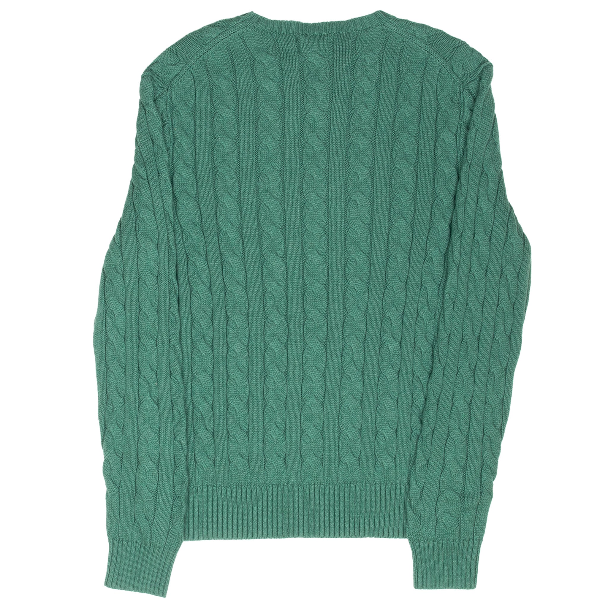 Vintage Polo Ralph Lauren Green Knit Sweater Size Medium Deadstock