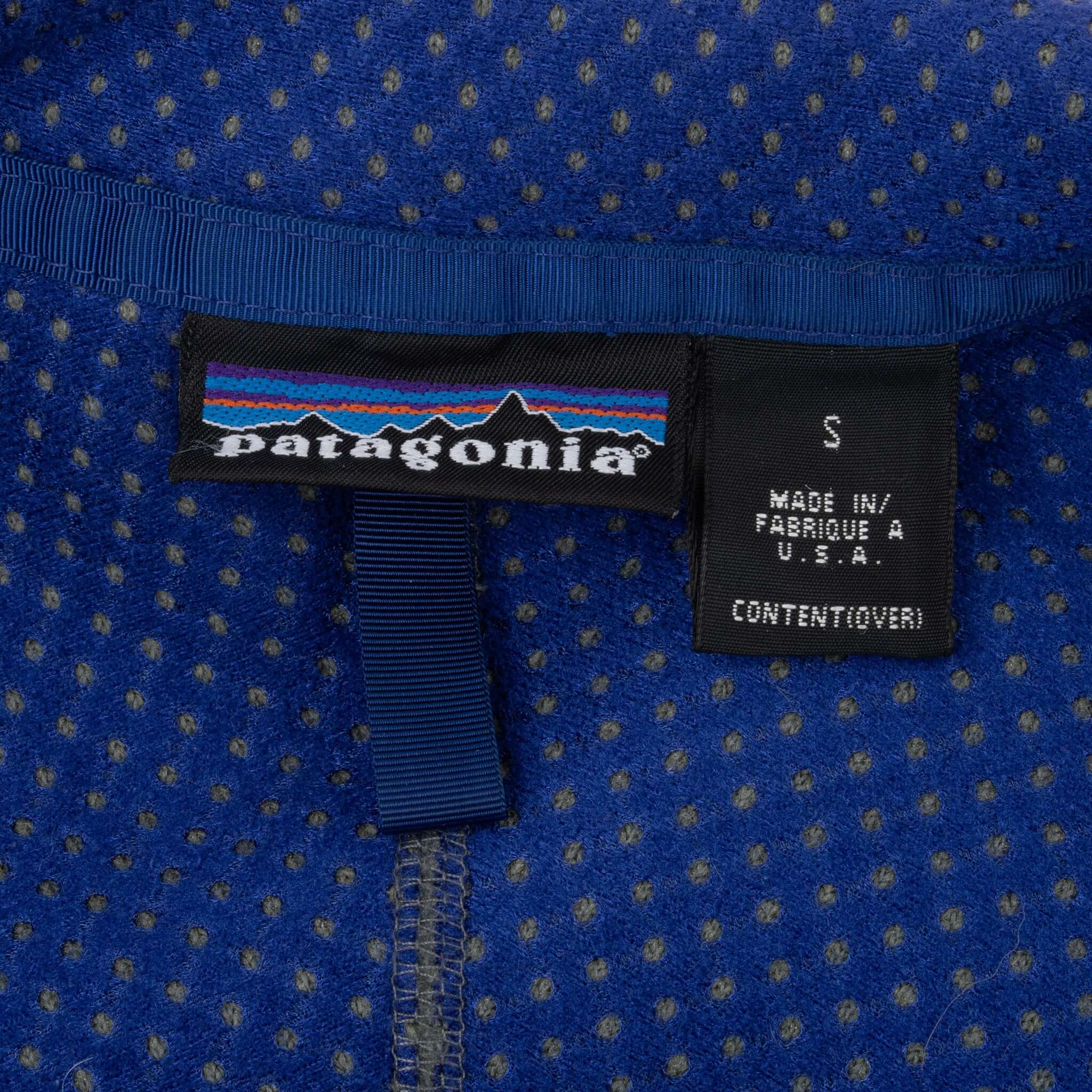 Vintage Patagonia Fleece Deep Pile Grey Fleece Jacket 1990S Size Small Made In Usa