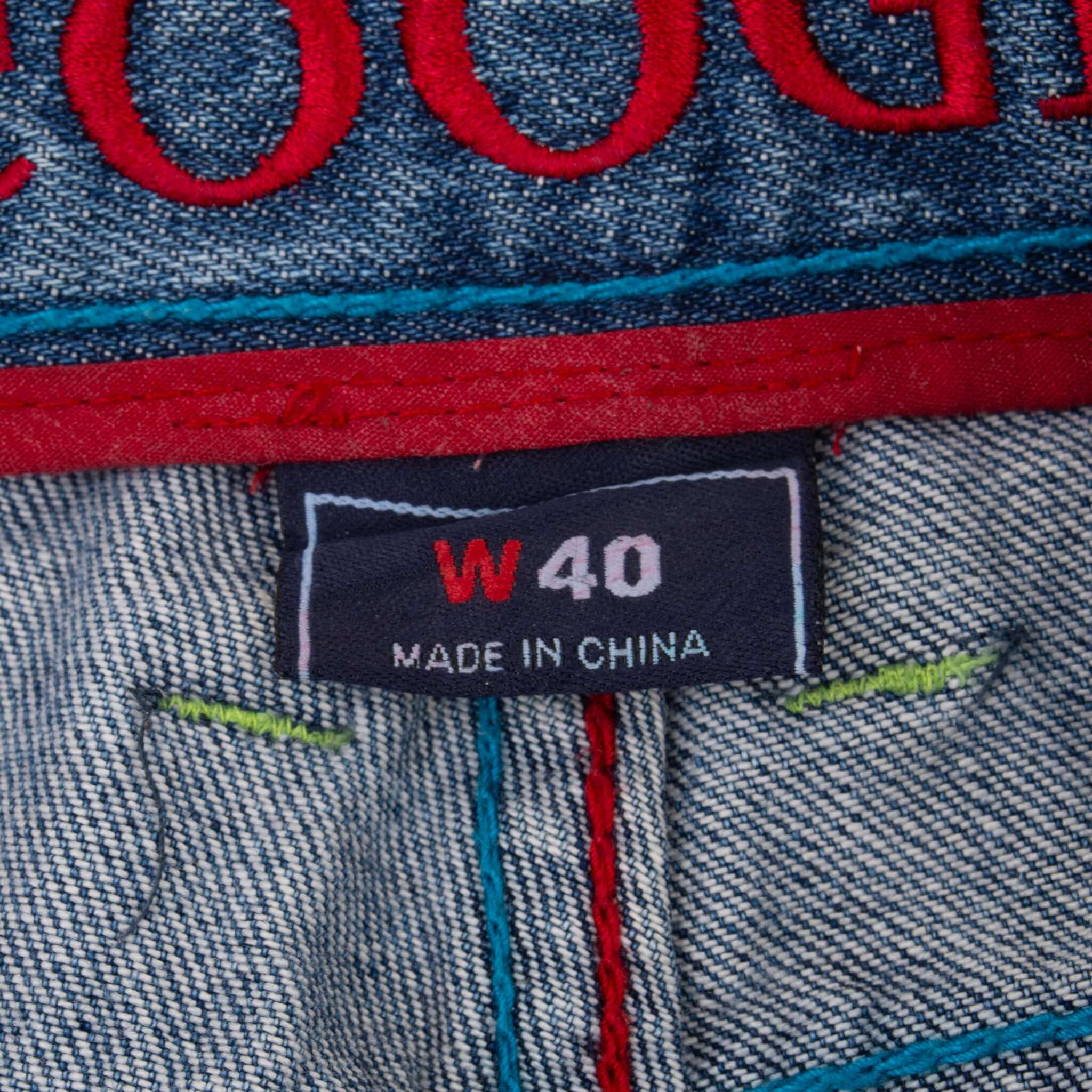 Vintage Coogi Baggi Blue Denim Shorts 2000S Size 40