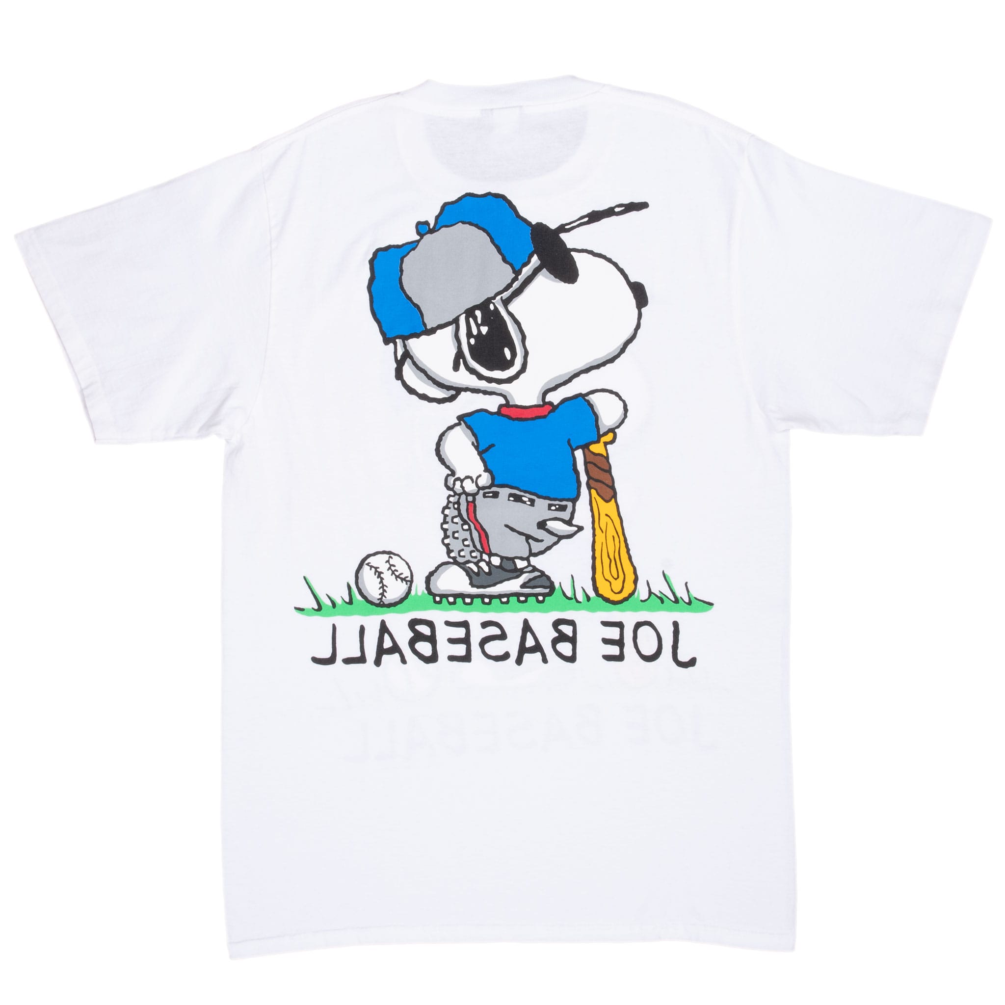 Vintage Peanuts Snoopy Joe Baseball Tee Shirt Size Large 1990S Made In Usa With Single Stitch Sleeves