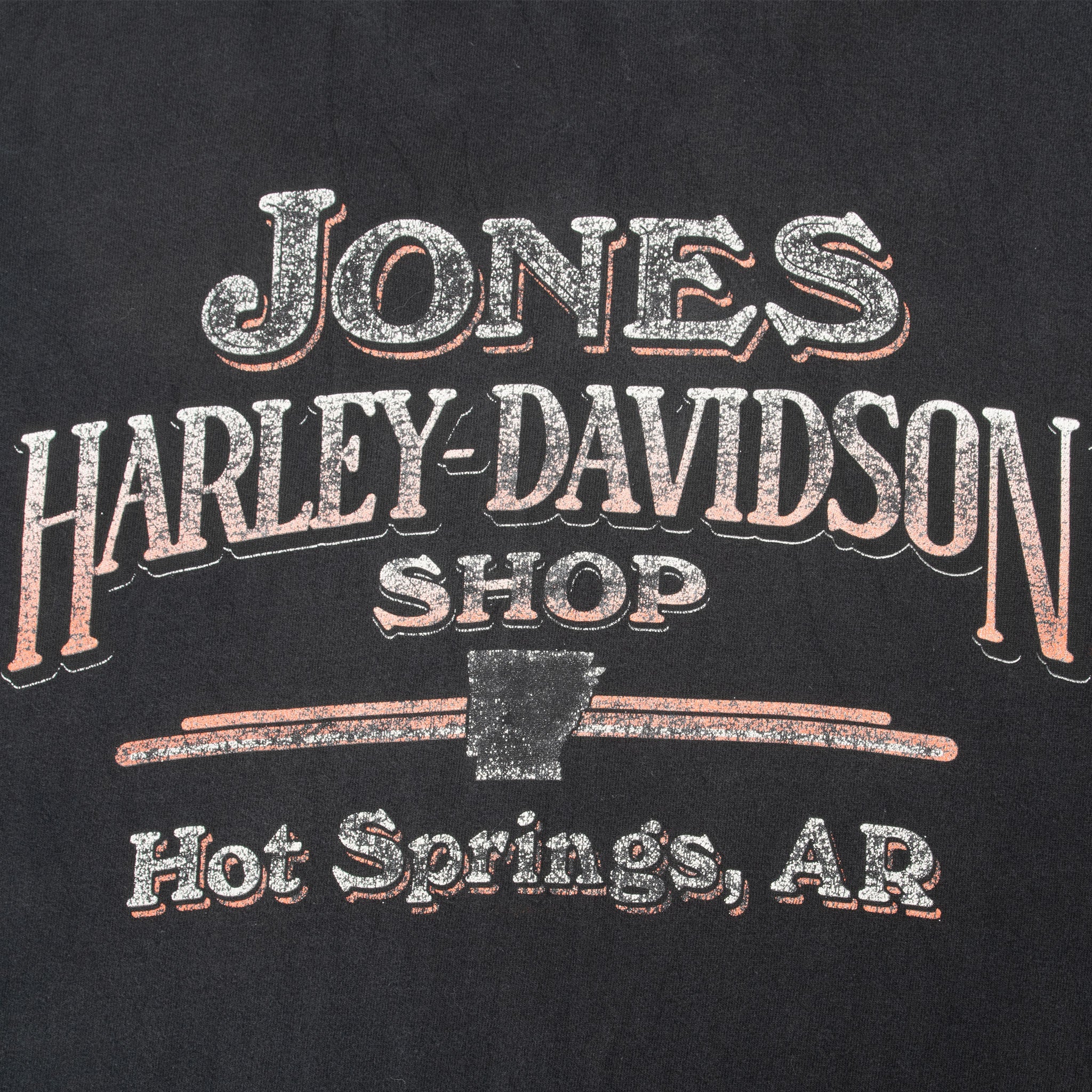 Vintage Harley Davidson Hot Spring Arkansas Tee Shirt 1998 Size Medium Made In Usa With Single Stitch Sleeves