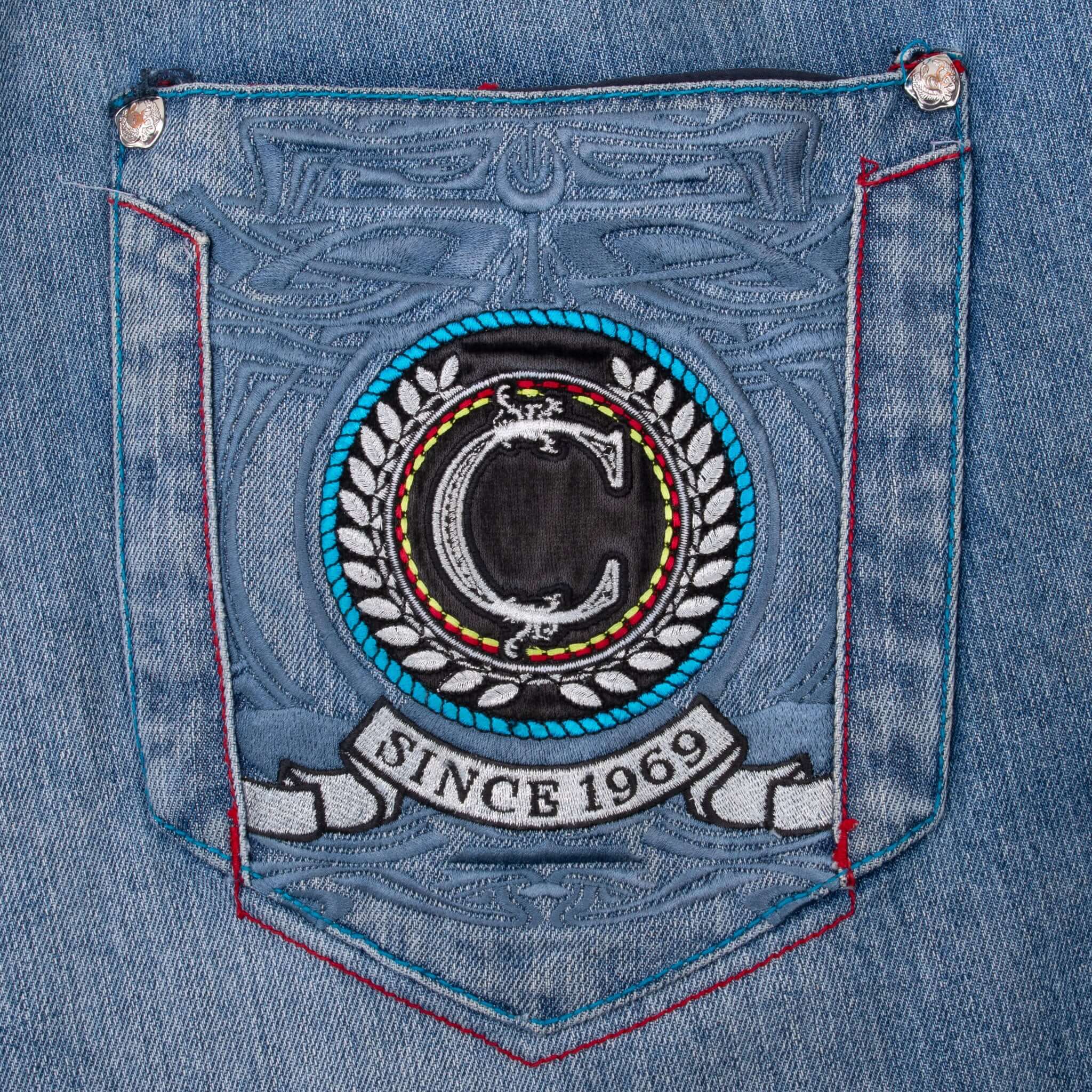 Vintage Coogi Baggi Blue Denim Shorts 2000S Size 40