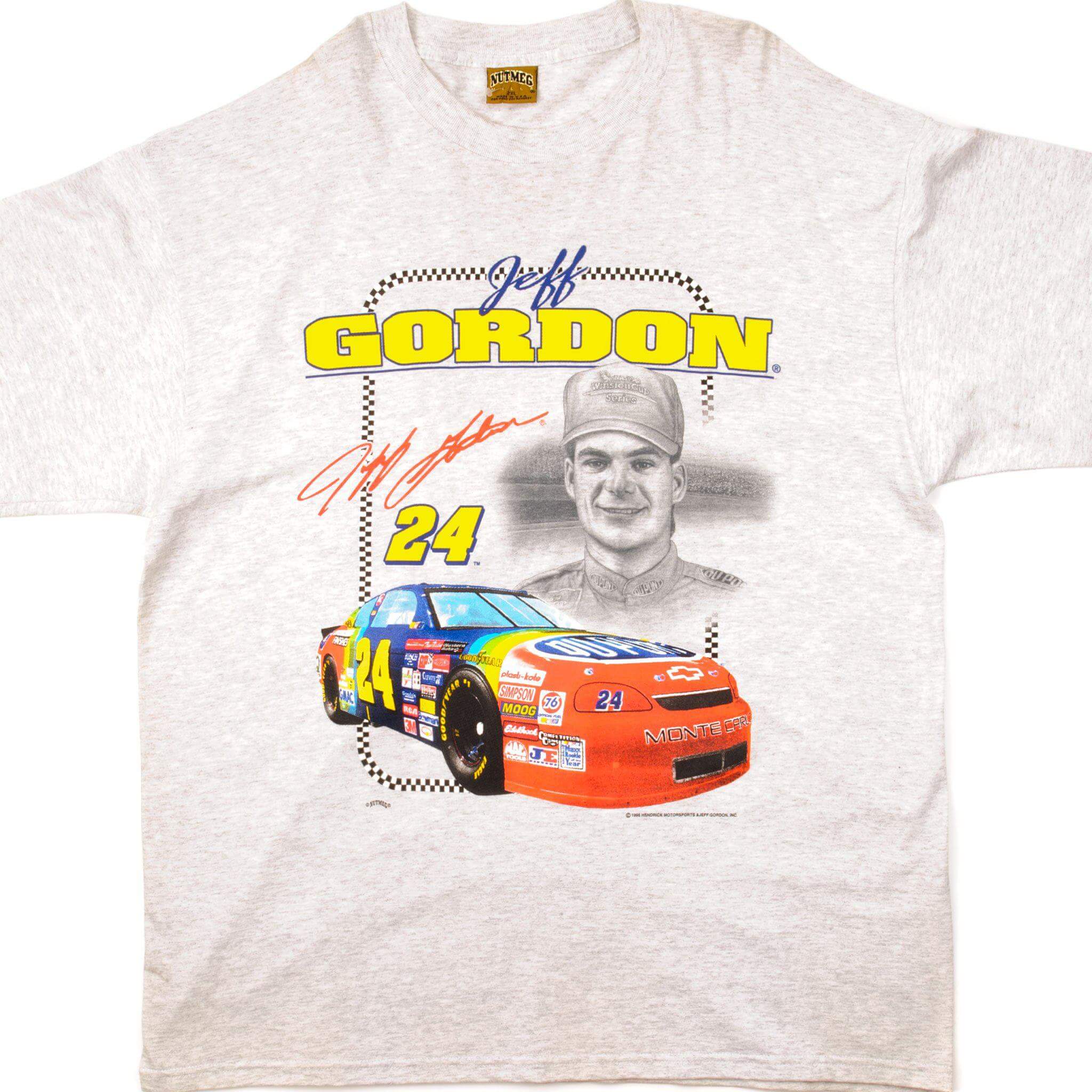 VINTAGE NASCAR JEFF GORDON TEE SHIRT 1996 SIZE 2XL MADE IN USA