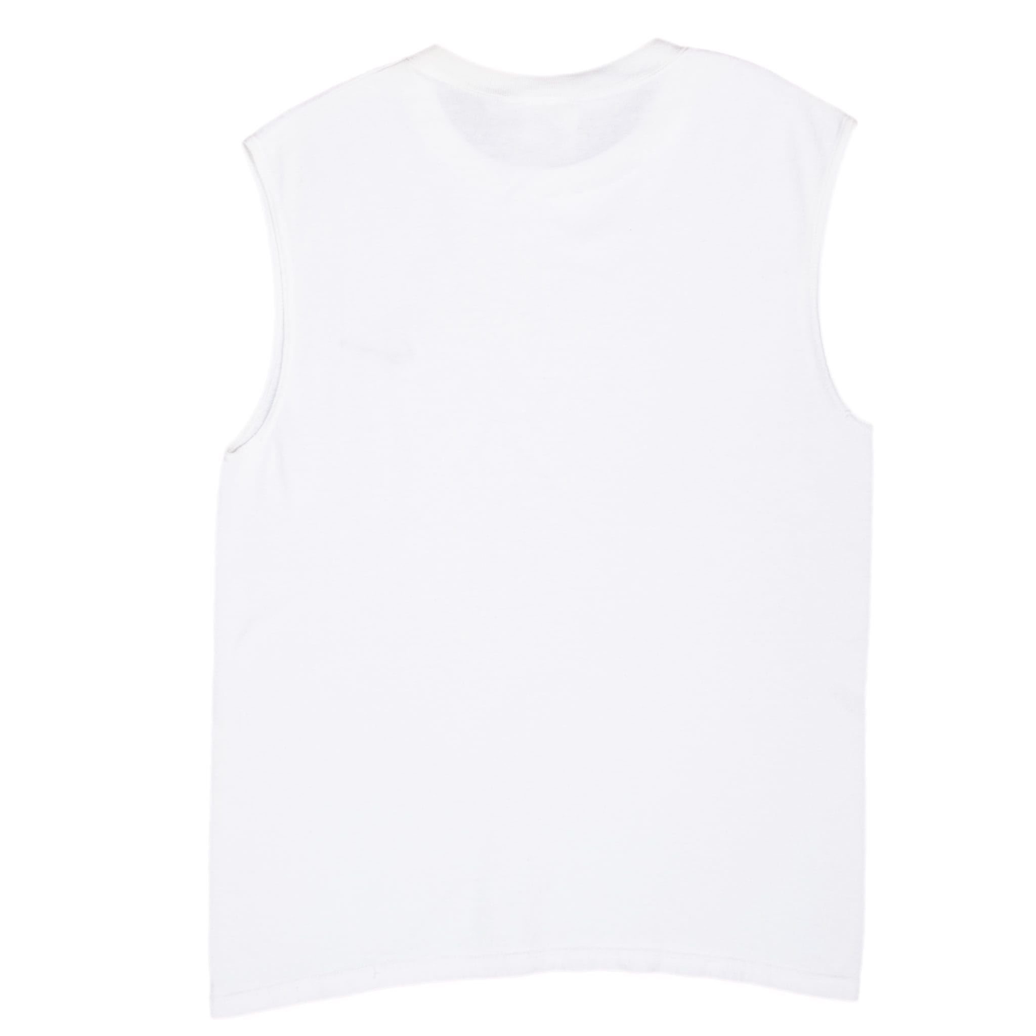 Vintage Nike Classic Swoosh White Tank Top Tee Shirt 1990S Size Small Made In Usa