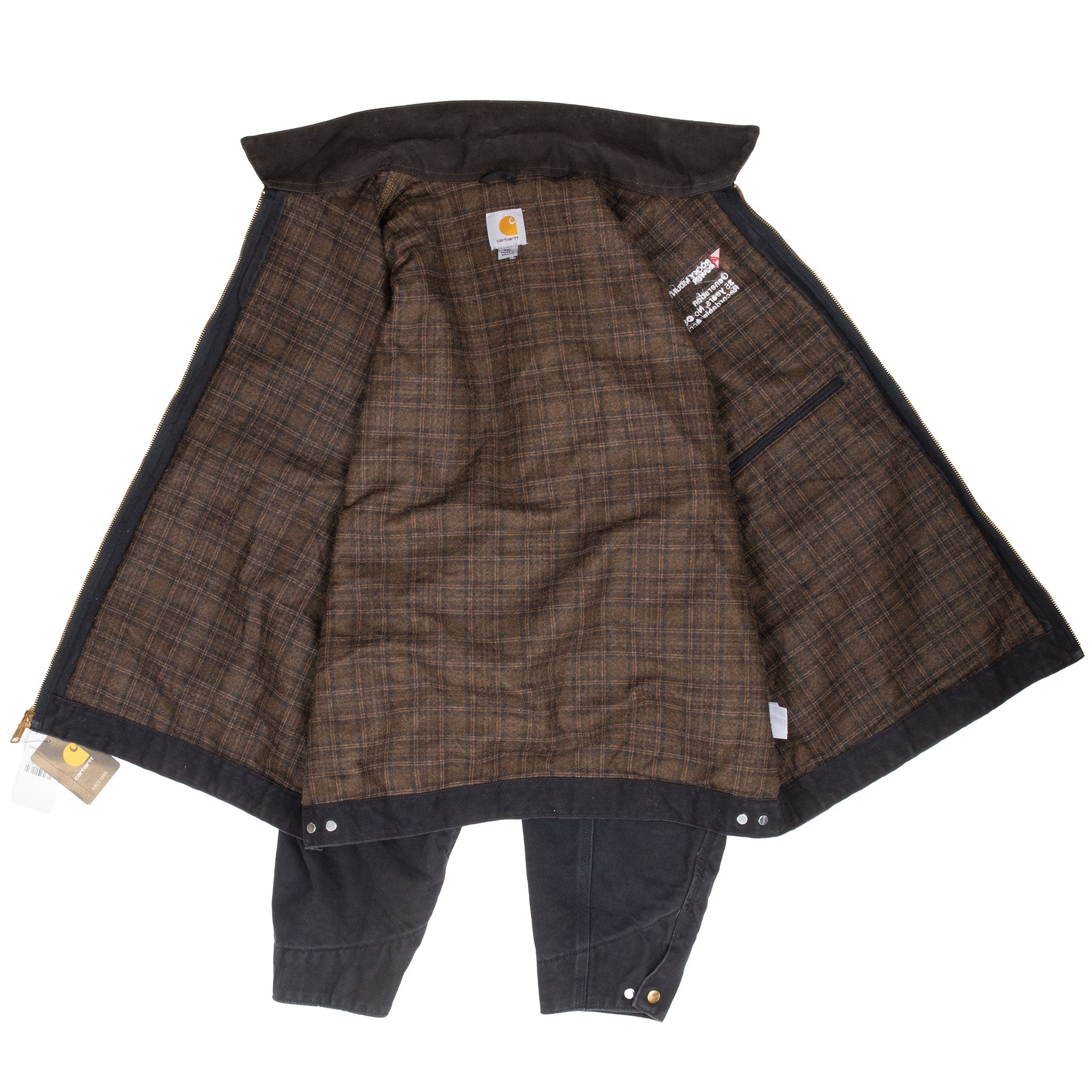 Vintage Carhartt Detroit Style Blanket Lined Jacket 2000S Size 2XL Tall