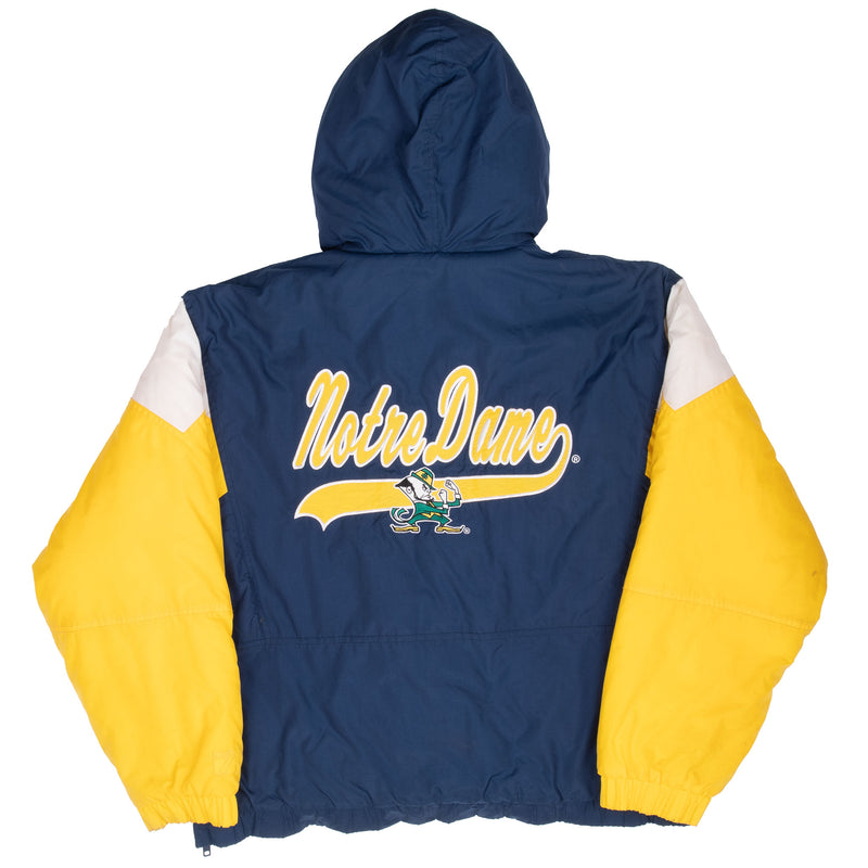 Vintage Ncaa Notre Dame Fighting Irish Pullover Windbreaker Jacket 1990S Size Large
