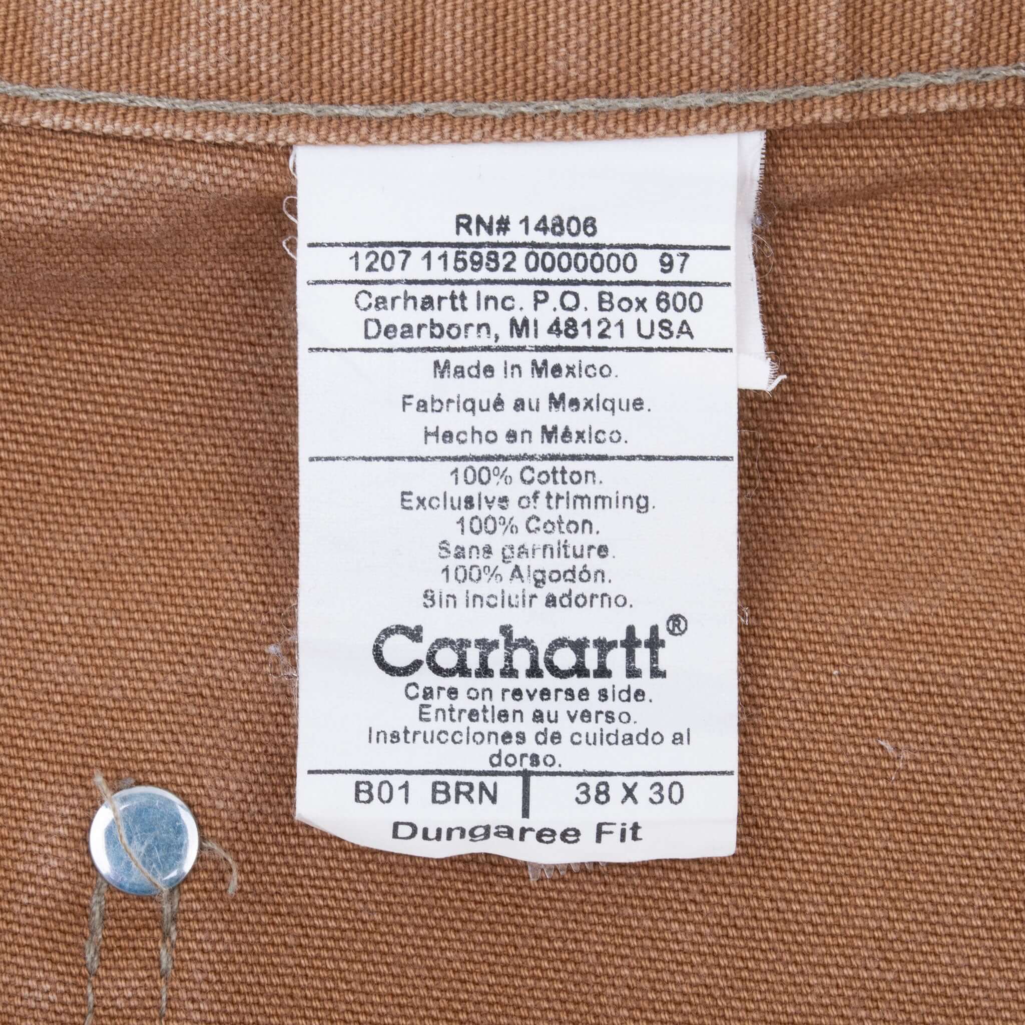 Vintage Carhartt Double Knee Sandstone Pants B01BRN Size 38X30