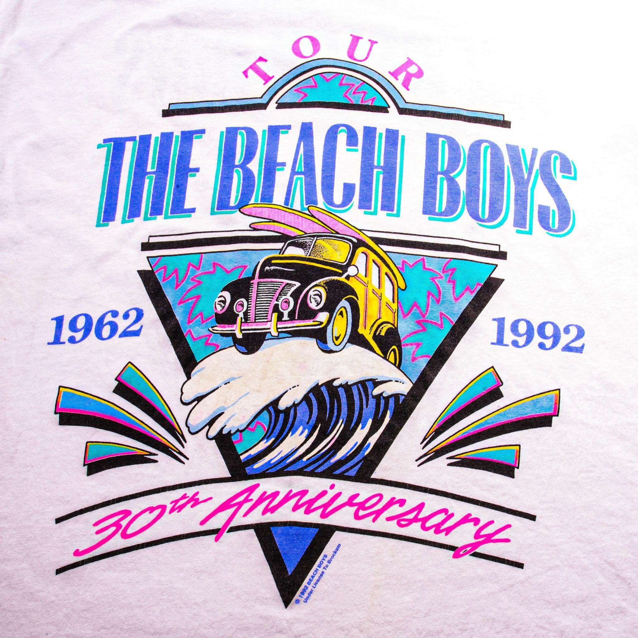 Vintage Beach Boys 30Th Anniversary Tee Shirt 1992 Size Large Made In USA With Single Stitch Sleeves