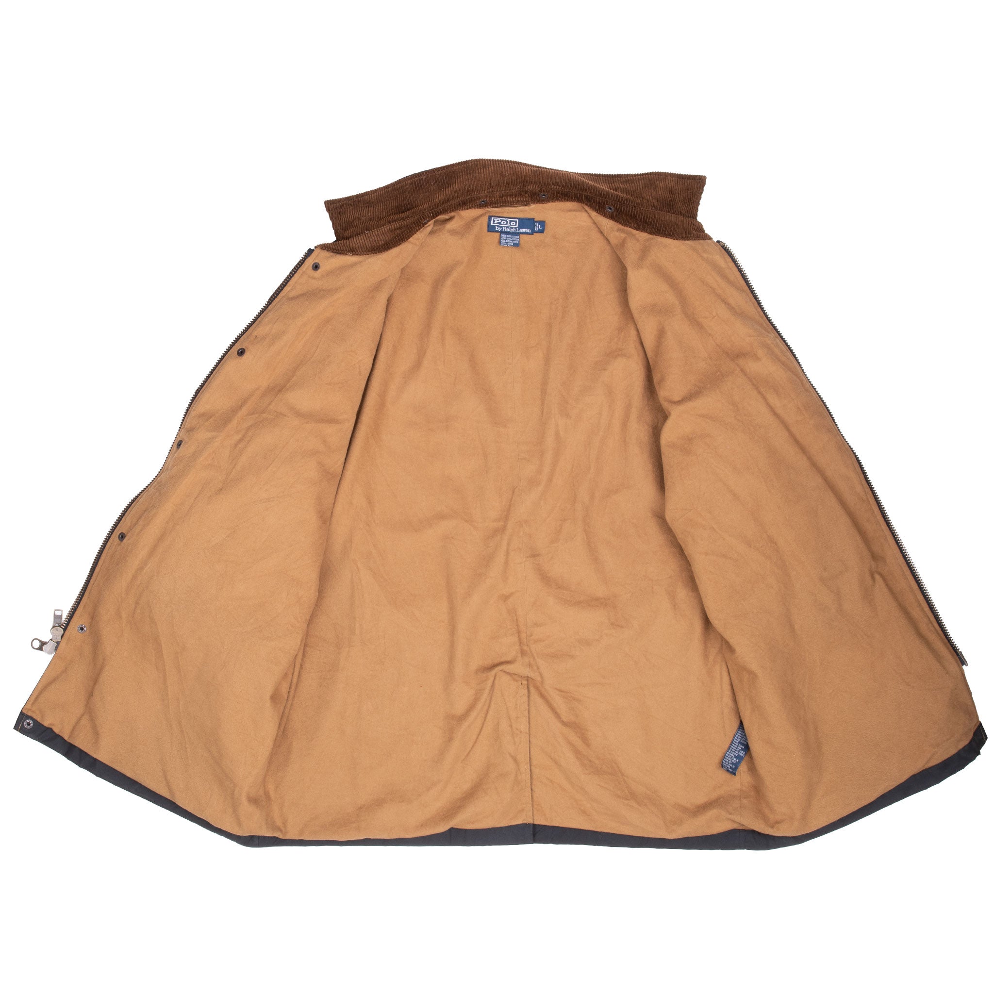 Vintage Polo Ralph Lauren Black Wax Coat Jacket 1990S Size Large