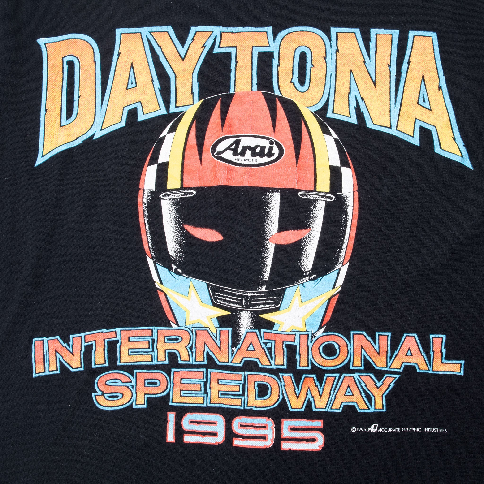 Vintage Nascar Daytona International Speedway 1995 Tee Shirt Large Made In Usa With Single Stitch Sleeves
