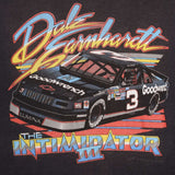 Vintage Nascar Dale Earnhardt Intimidator 3 1990 Tee Shirt Size Large Made In Usa With Single Stitch Sleeves