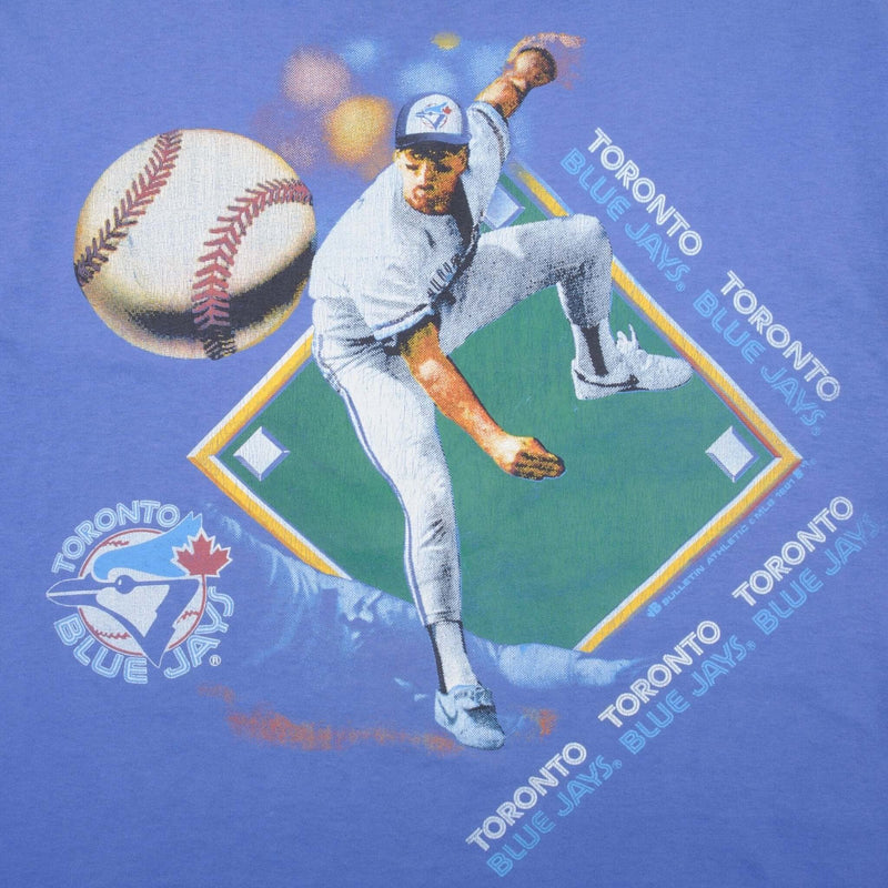 Vintage MLB Toronto Blue Jays 1991 Tee Shirt Size Large With Single Stitch Sleeves