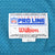 Close-up of NFL Pro Line by Wilson jersey label stitched on teal mesh
