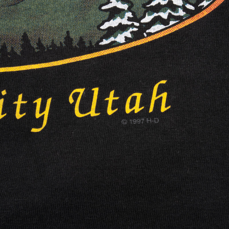 Vintage Harley Davidson Salt Lake City Flame Long Sleeve Tee Shirt 2005 Size XL Made In USA