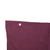 Close-up of burgundy T-shirt sleeve hem showing single-stitch construction