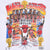 Close-up of colorful Chicago Bulls 1993 three-time NBA world champions graphic