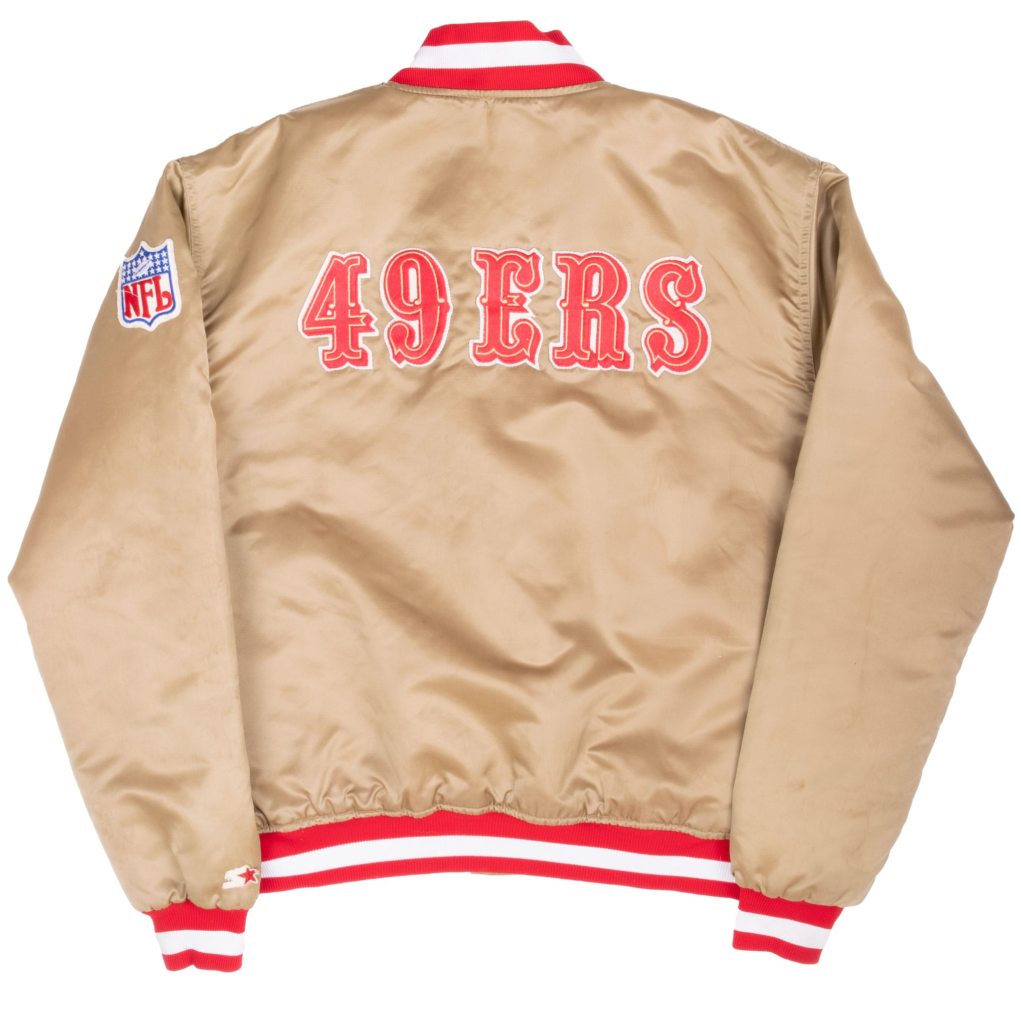 Vintage Nfl San Francisco 49Ers Varsity Satin Starter Jacket Size Xl Made In Usa